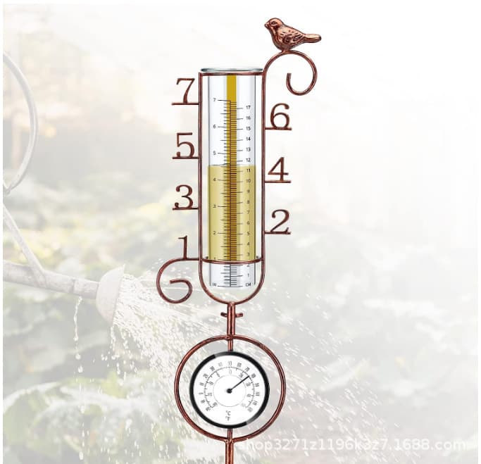 Large Rain Gauge (Approx. 81.3 cm), Outdoor Copper Rain Gauge (Approx. 17.8 cm), Capacity Rain Gauge