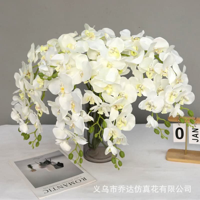 High-end Silk Flower Wedding Decorations Artificial Butterfly Orchid Flowers For Wedding Hall Faux Flower Arrangements