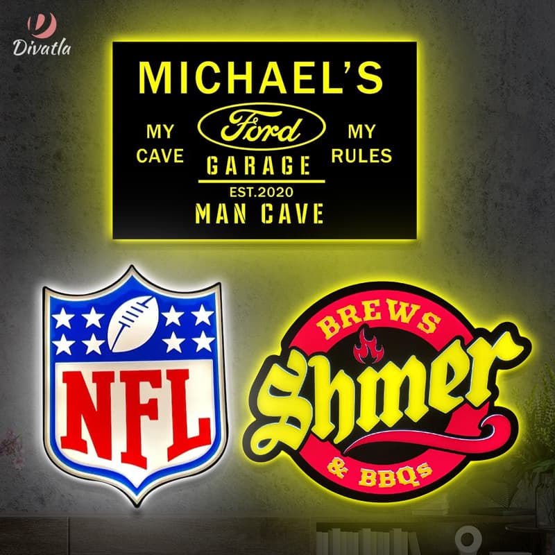 Cross-border custom light box commercial logo bar rugby union decorative light LED sign glowing neon sign