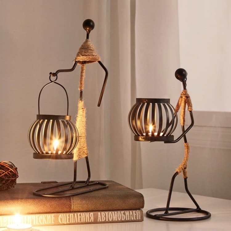 European-style creative candle holder, Nordic restaurant table decoration, music bar counter decor small ornament