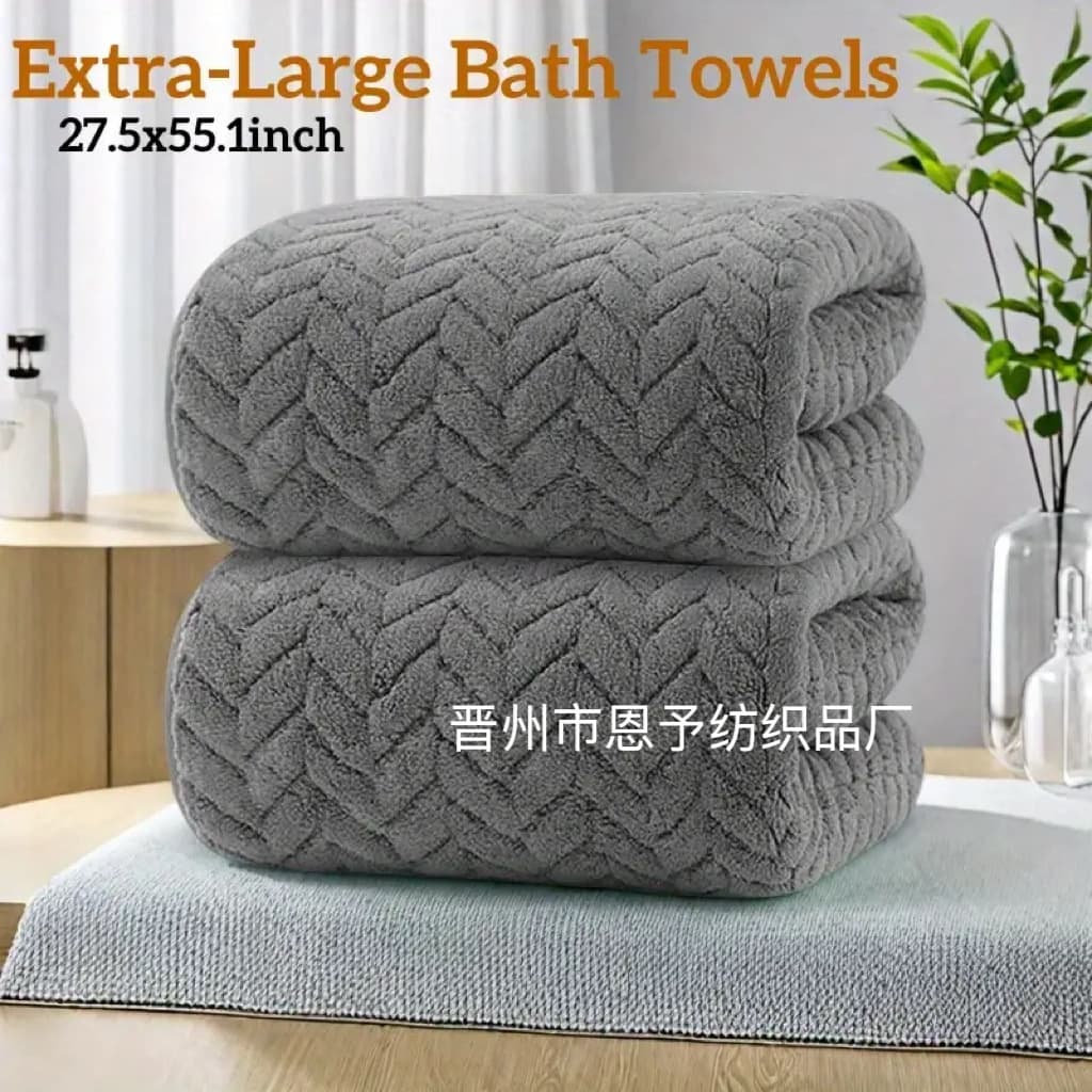 4 Bath Towels Temu Label Coral Fleece Halloween Christmas Gift Autumn Set Pack Thick Plush