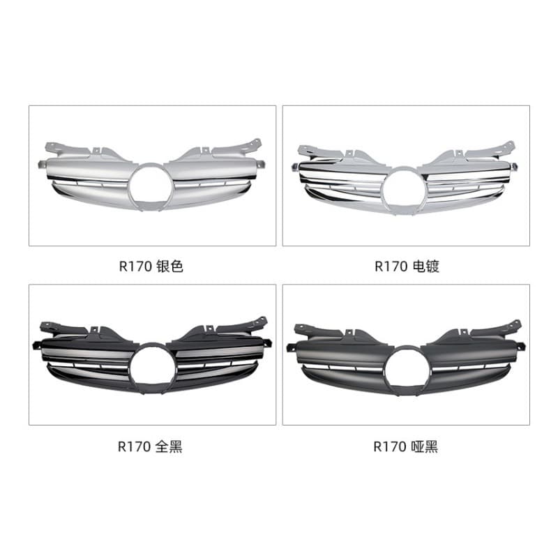 Front Grille for Mercedes-Benz SLK-Class R170 Modified Two-Bar AMG Style Grille 1996-2004