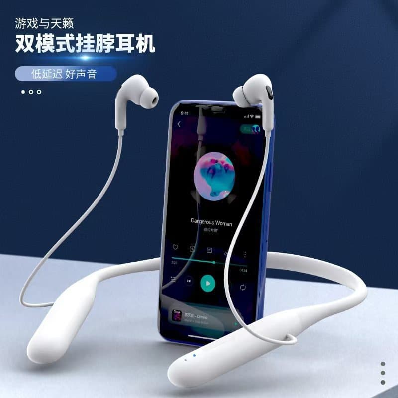 New Export Model Wireless M2 Bluetooth Neckband Earphones with Karaoke and Ear Monitoring for Live Streaming, Outdoor Running, and Sports