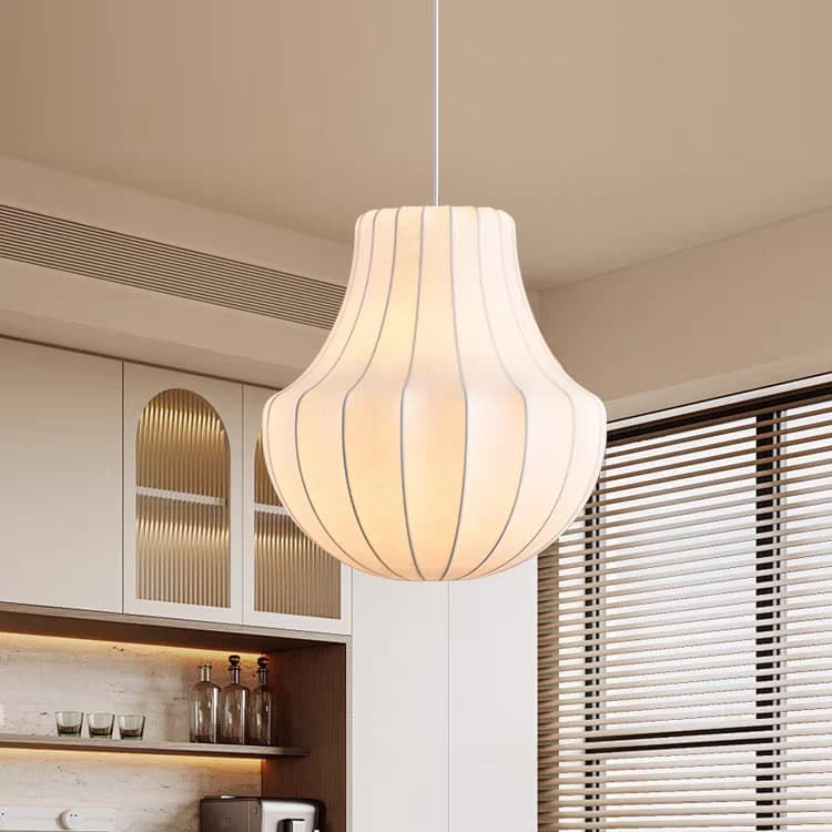 Wabi-Sabi Style Dining Room Pendant Light Japanese Style Tea Room Silk Lamp Song Dynasty Aesthetics Creative Diamond Living Room Bedroom Minimalist