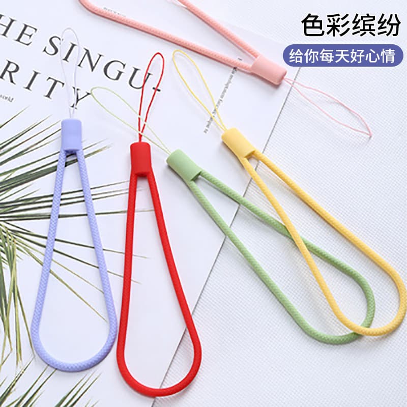 Factory wholesale liquid silicone lanyard, twisted textured short style, unisex anti-loss lanyard, phone case