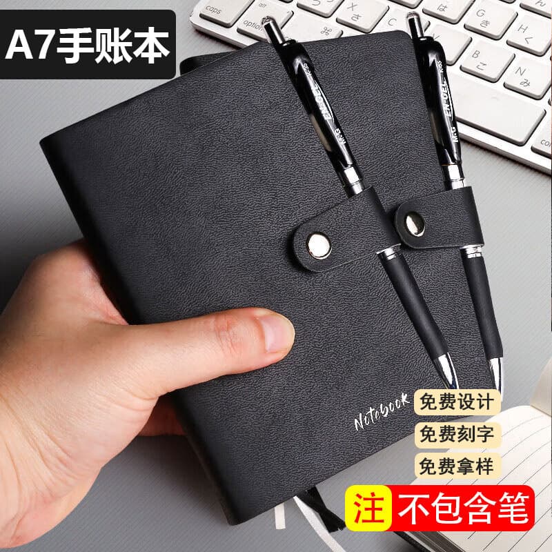 A7 carry-on ledger, customized leather-covered mini notebook, work diary, pocket ledger