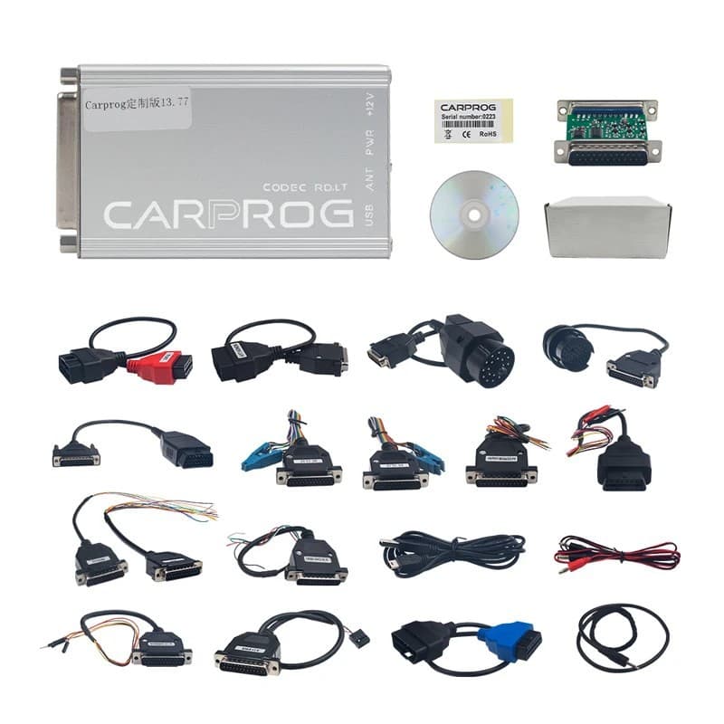 CarProg 13.77 Automotive ECU Airbag Reset Detection Chip Complete Accessories Calibration Tool