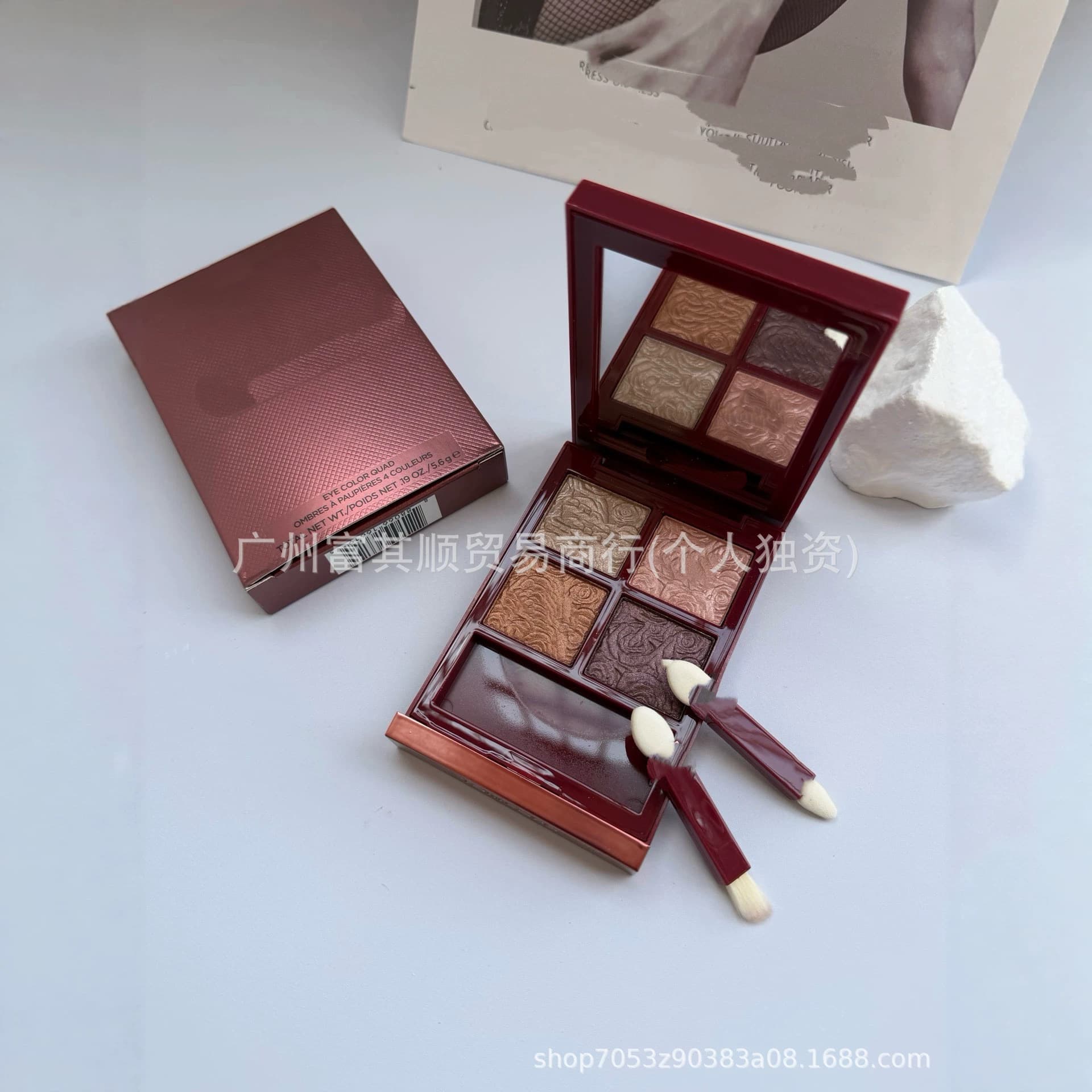 Export T Coffee Rose 4-Color Eyeshadow Palette 5.6g - Shade 01 ROSE EXPOSED Four-Color Rose Eyeshadow