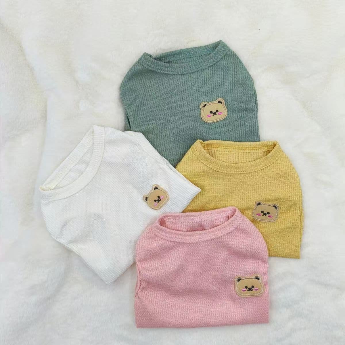 Summer Thin Dog Waffle Weave Breathable Vest Pet Teddy Bichon Poodle Cat Small Dog Dog Clothes