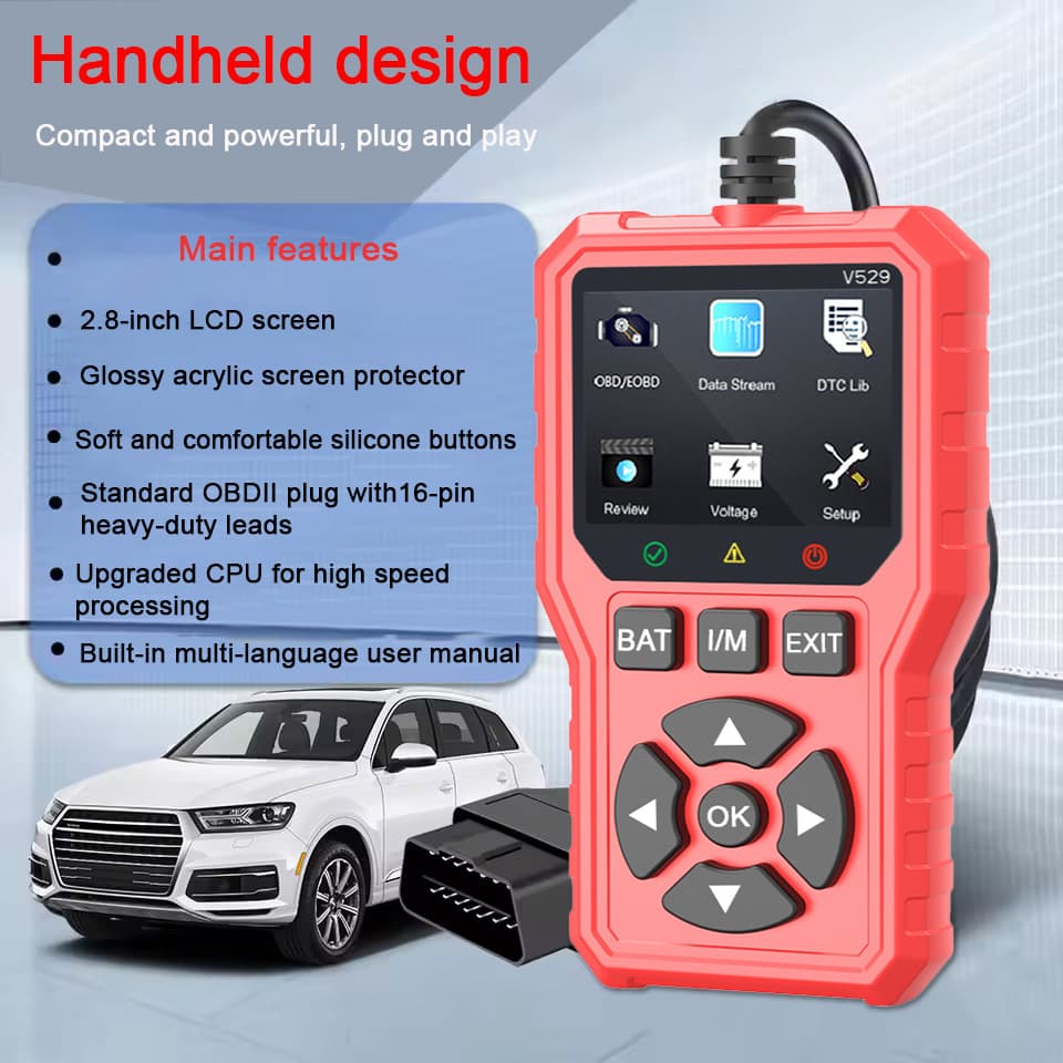 OBD Car Fault Detector, Car Scanner, OBD Diagnostic Tool, OBD2 Cross-Border