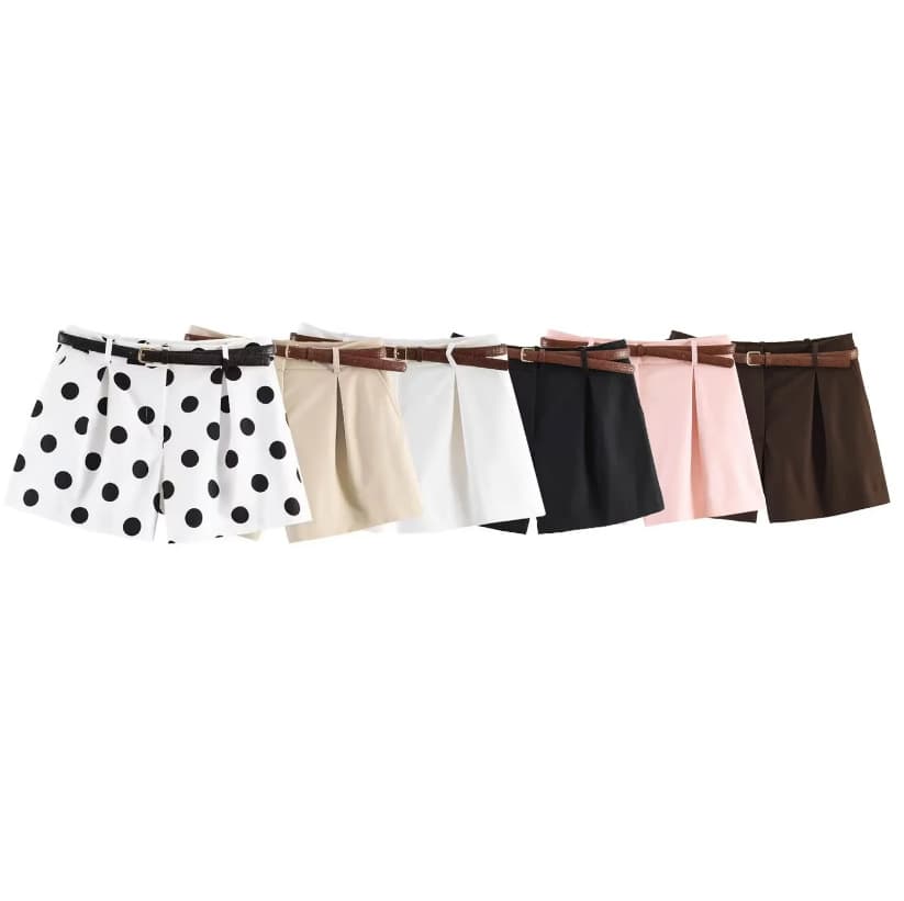 Export Order! 2026 Spring/Summer European and American Style Women's Fashion Casual Loose High-Waist Shorts with Belt 4387472