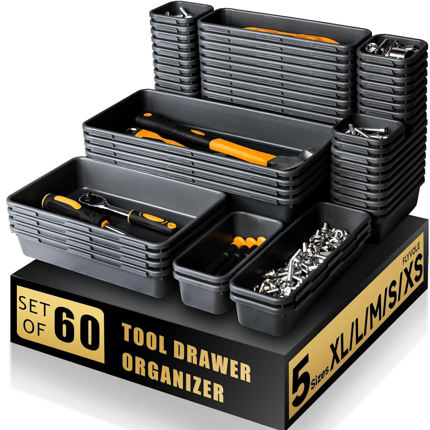 [60 IN 1] Toolbox Manager Tray, Drawer Organizer Cross-Border Best Seller