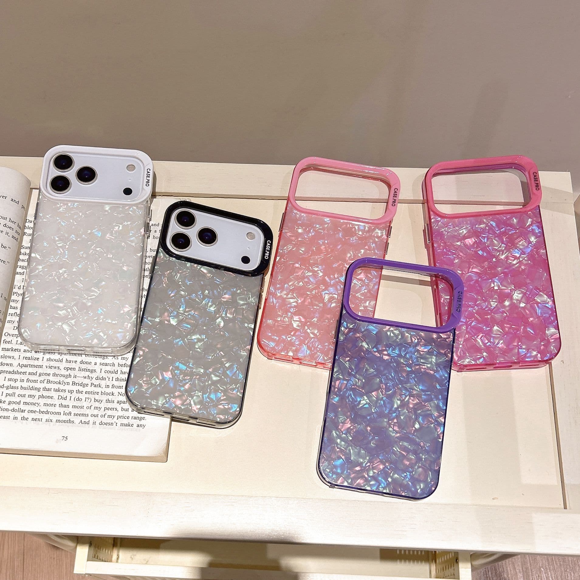 High-end shell pattern suitable for iPhone17pro mobile phone case 17 Apple 16promax anti-fall 14/13 appearance