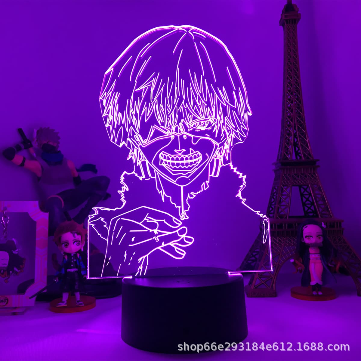 Tokyo Ghoul 3D Night Light - Jinmu Yanwu Island Dong Xiang LED Table Lamp, Bedroom Study Decoration Anime Hand Office