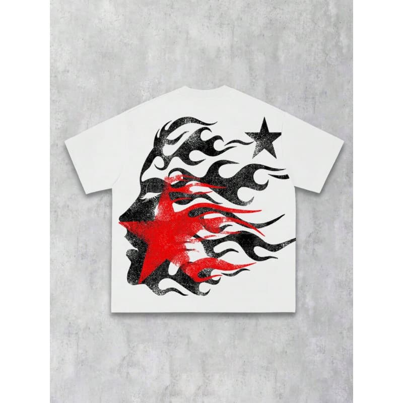 [Cross-border EU Size] ROMWE MEN Set Life Men's Gothic Print Short Sleeve