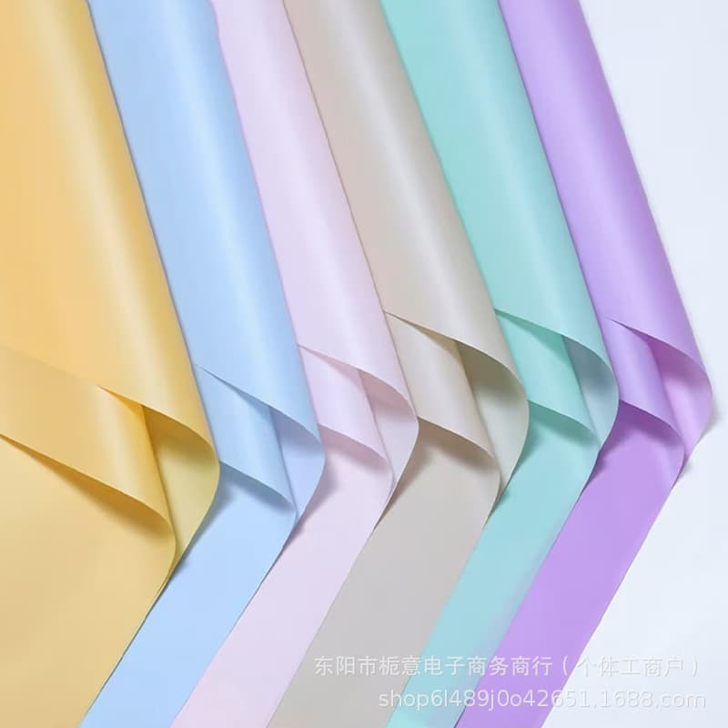 Zhiyi Solid Matte Paper Korean Plain Paper Waterproof Honey Sugar Paper Korean Dual Color Oya Paper DIY Flower Wrapping Material