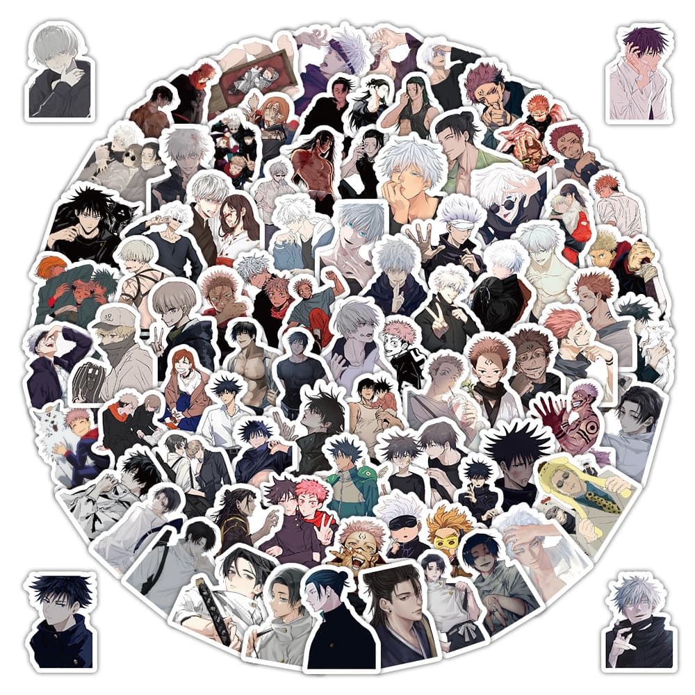 103-Piece Jujutsu Kaisen Anime Sticker Set - Satoru Gojo and Ryomen Sukuna, Cartoon Character Stickers