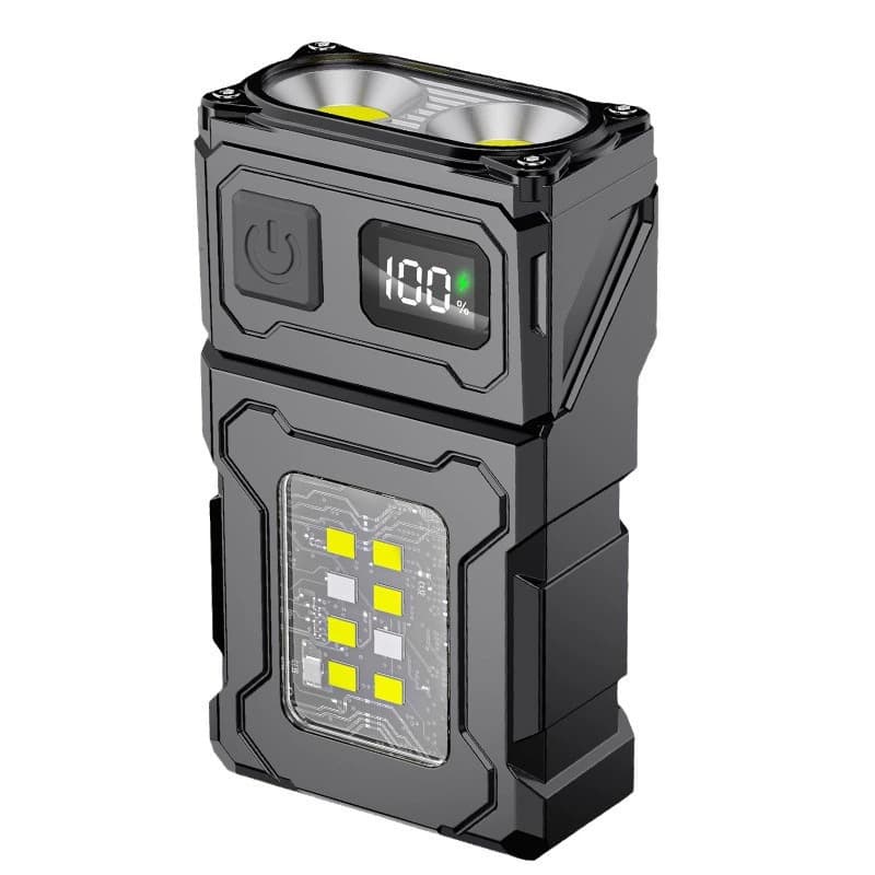 New Cross-border Keychain Light Type-C Charging Outdoor High-brightness Mini Flashlight Dual Light Source Strong Beam