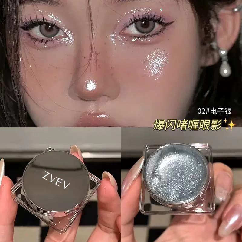 ZVEV flash diamond polarized eye shadow single color eye shadow fine glitter flakes affordable portable student flash highlight domestic brand