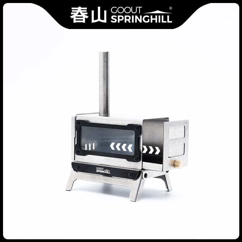 Spring Mountain Mini Incense Burner 1.5 Small Wood Stove Tabletop Fire-viewing Stove Portable Folding Camping Travel Stove