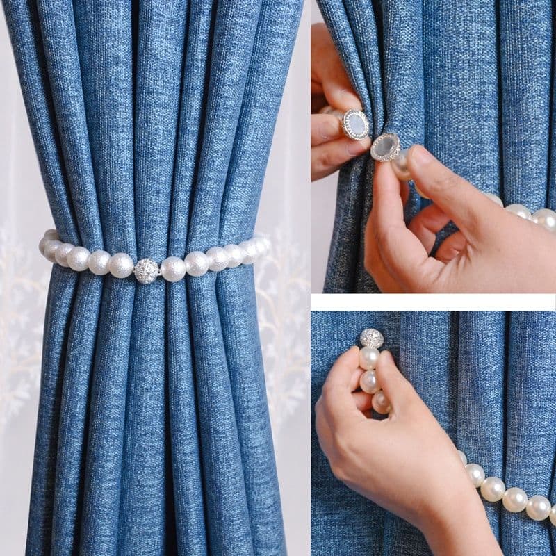 Cross-Border European Home Textile Light Luxury Magnetic Curtain Clasps - Creative Simple No-Drill Curtain Tiebacks Wholesale New Storage