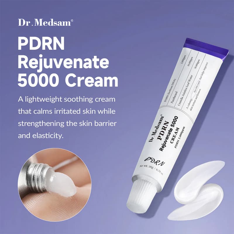 PDRN Revitalizing Cream with Centella Asiatica for Damaged Sensitive Skin Firming Skin Regeneration PDRN 5000 Cream