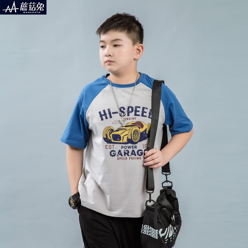 Plus Size Boys' T-Shirt Ages 10-15, Short Sleeve 2024 New Style, Youth Summer Half Sleeve Trendy Fashion