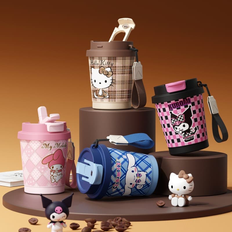 Sanrio children's thermos cup 2026 new straw cup stainless steel cup for elementary school girls to go to school