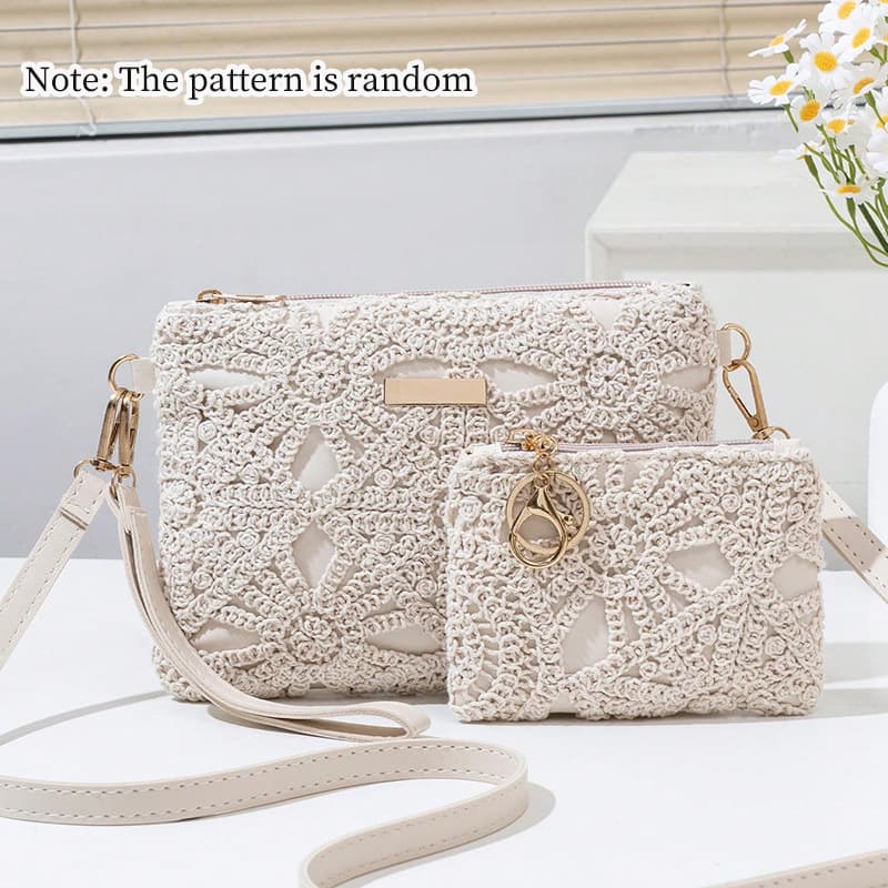 Best-selling 2026 New Style 2-Piece Boho Handbag Knitted Casual Vacation Beach Women's Bag