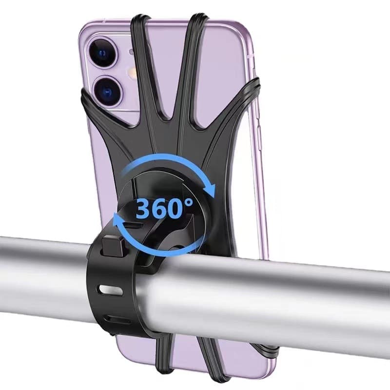 Multi-Function Silicone Bike Phone Holder for Electric Bikes, Motorcycles, and Shared Bicycles, Secure Riding Navigation Mount