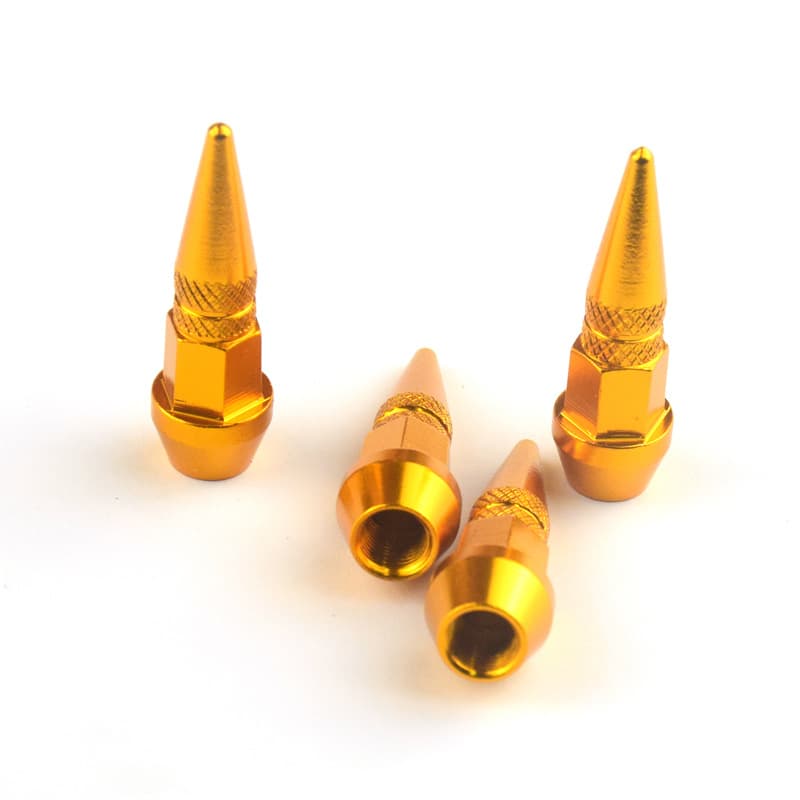 Car Tire Accessories Bullet Head Screw Valve Caps, Custom Modified Pointed Valve Stems for Bicycles and Motorcycles