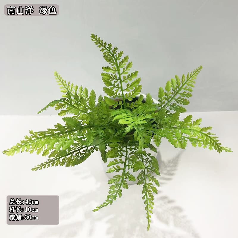 Artificial fern, small bunches of plants, temple flower box landscape, green plants, fine-leaved Chinese style fern greenery