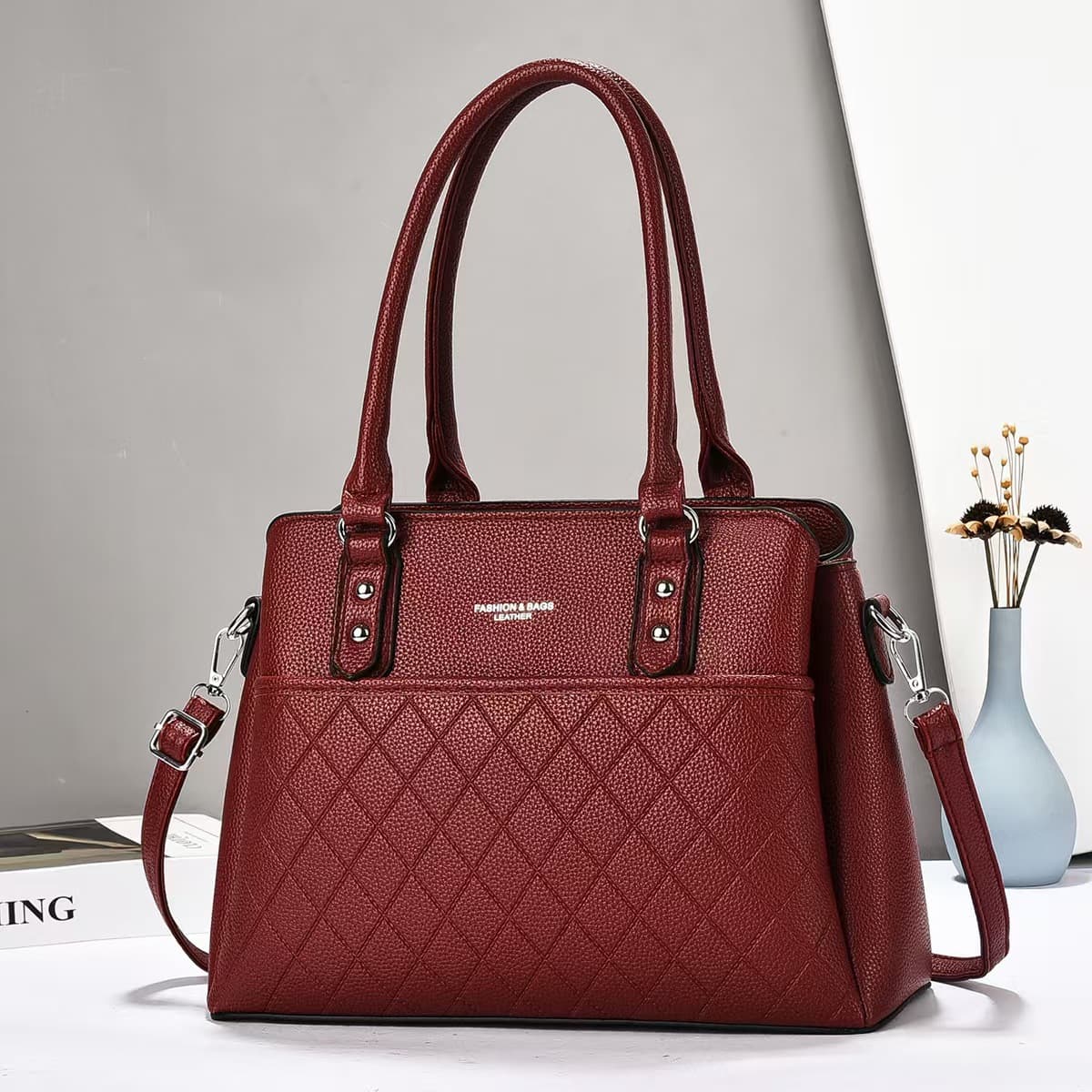 Cross-Border New Large Capacity Women's Bag Fashion Casual Lightweight Shoulder Crossbody Trendy Women's Bag Versatile Simple Handbag