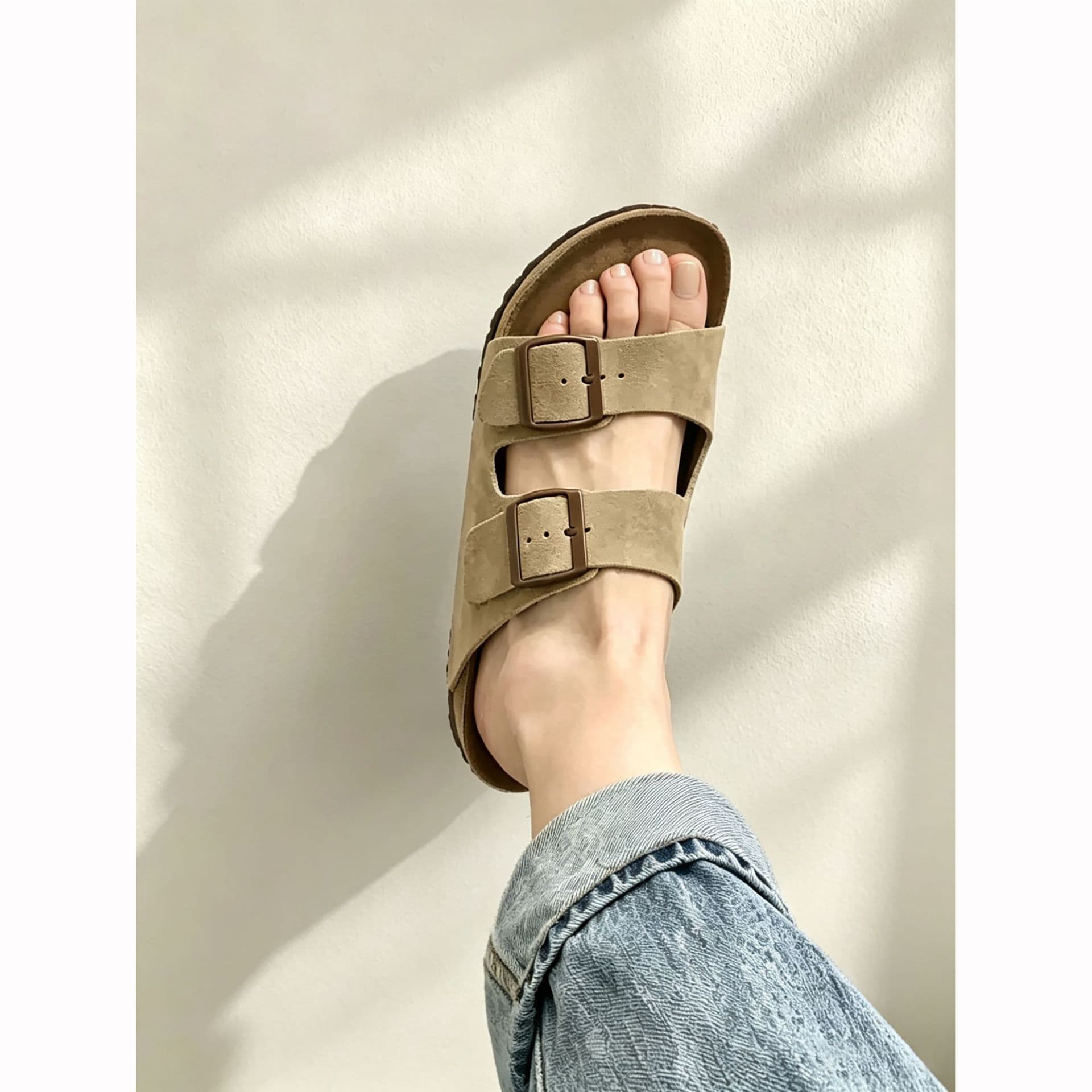In Stock Sizes 35-46 Extra Soft Version~Genuine Leather Cork Thick Sole Birkenstock Sandals for Women Summer Outdoor Clogs
