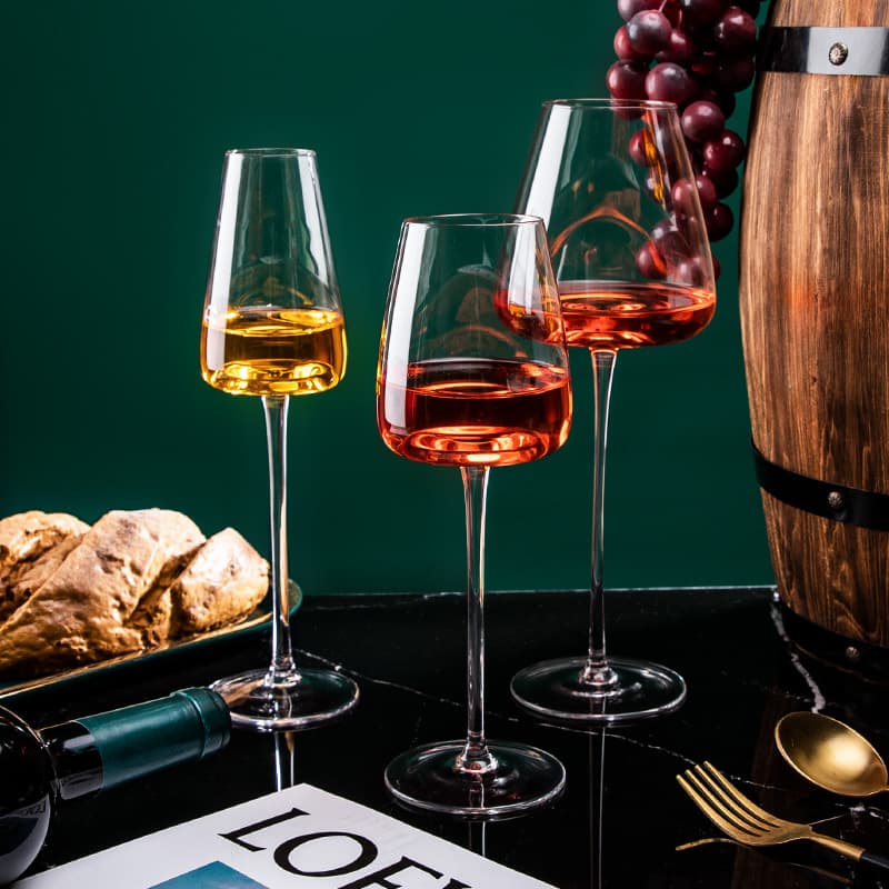 TikTok Concave Bottom Red Wine Glass Crystal Glass Bordeaux Burgundy Tall Champagne Glass White Wine Spot Wholesale