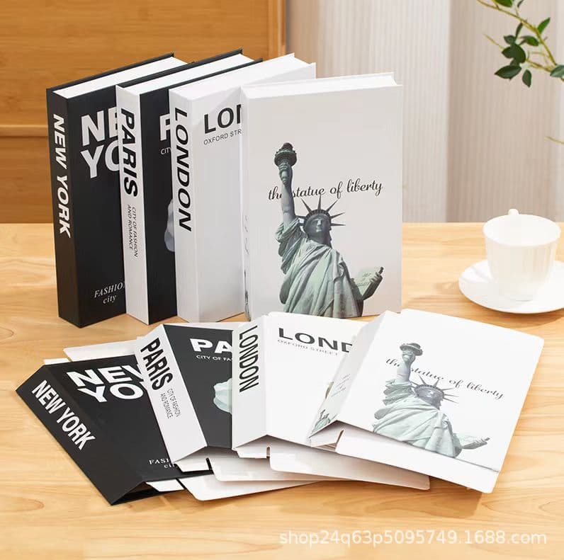Cross-border Foldable Fake Book Decorative Book Simulation Book Creative Modern Simple English Prop Book Ins Style Ornament