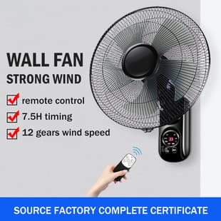 Cross-Border Export Wall-Mounted Fan Wall Fan Dorm Wall-Mounted Oscillating Silent High Wind Wall Fan