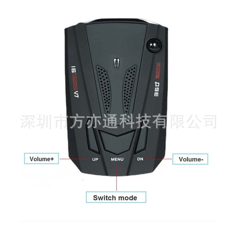Chinese English Russian 3 Language V7 Radar Detector Warning Device Vehicle Mobile Speed Radar Detector Safety Warning Device Accurate Intelligent