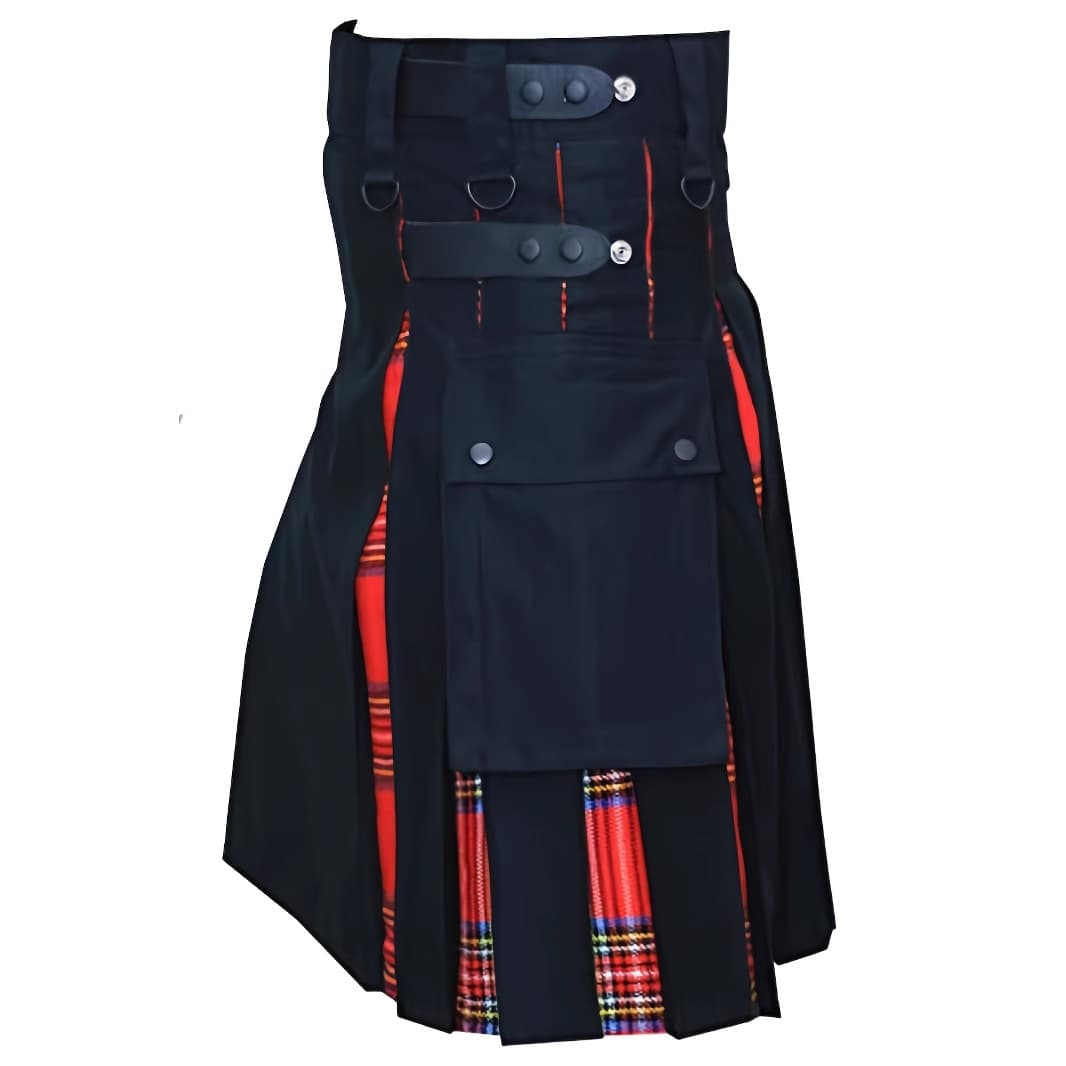 Cross-Border AliExpress Amazon Europe and America Hot-Selling Spring and Summer Men's Scottish Festival Plaid Color Block Pleated Skirt