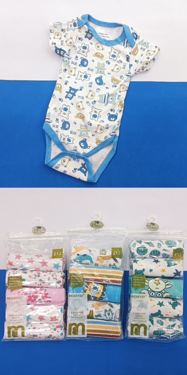 5 pure soft cotton babysuits shprt sleeve cm simulation rebirth doll change