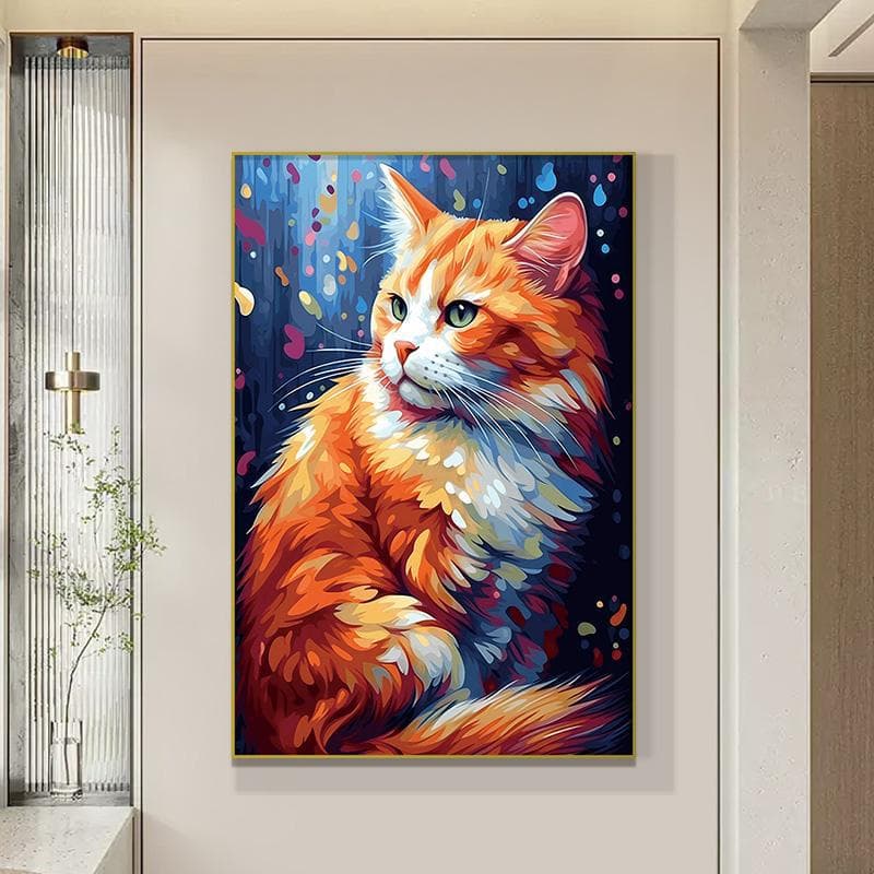 Modern minimalist entryway decorative painting, living room, dining room, bedroom, sofa background wall cat 80120