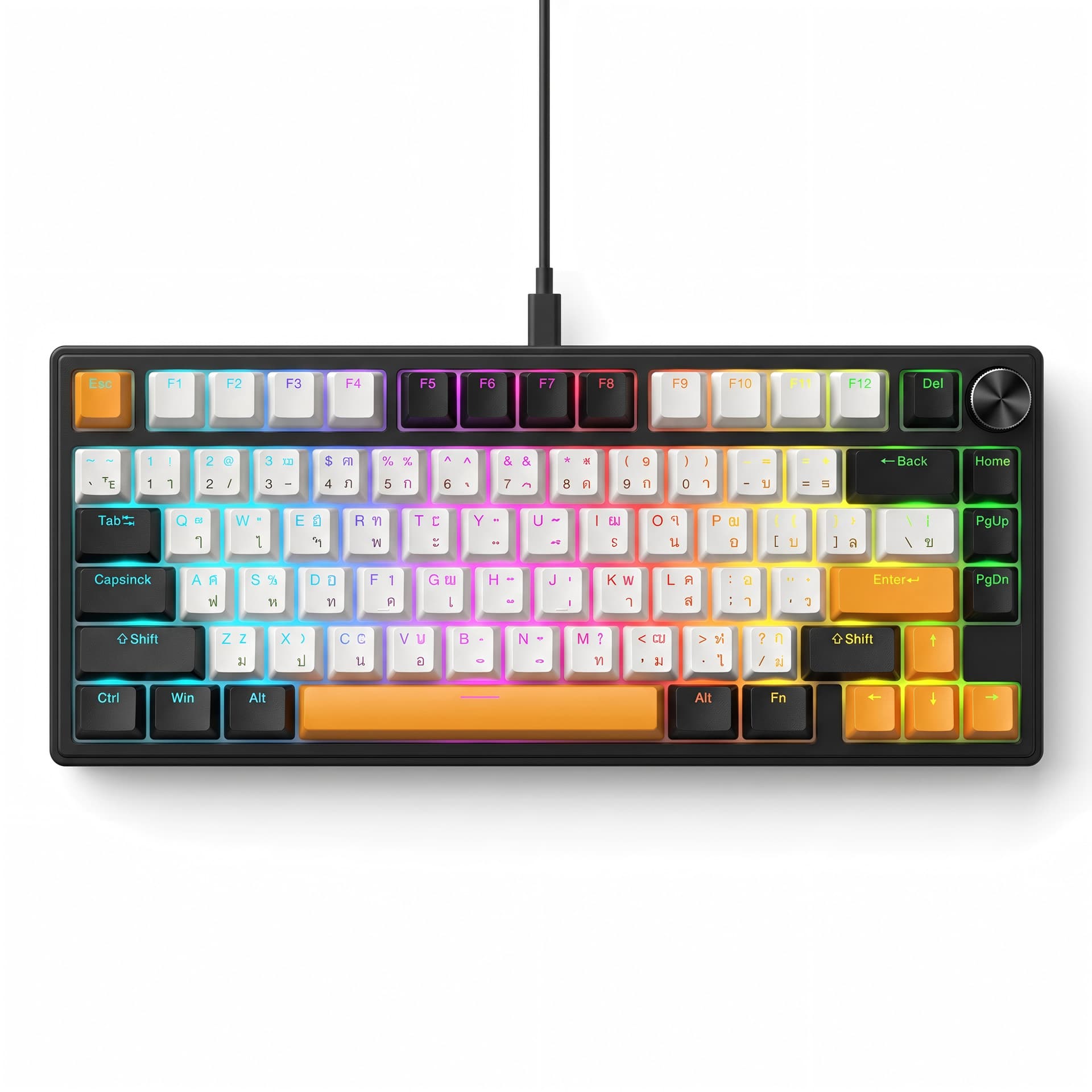 Thai K80 real mechanical gasket structure keyboard wired wireless three-mode game RGB customized mechanical keys