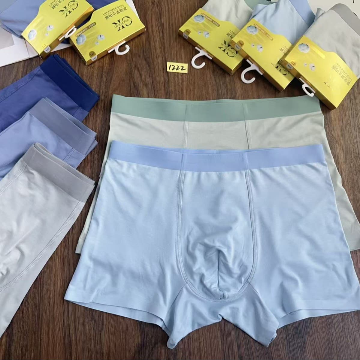 1222# Direct Shipping Cardboard Pack Northern Extended Version 60 Count Modal Simple Men's Boxer Briefs