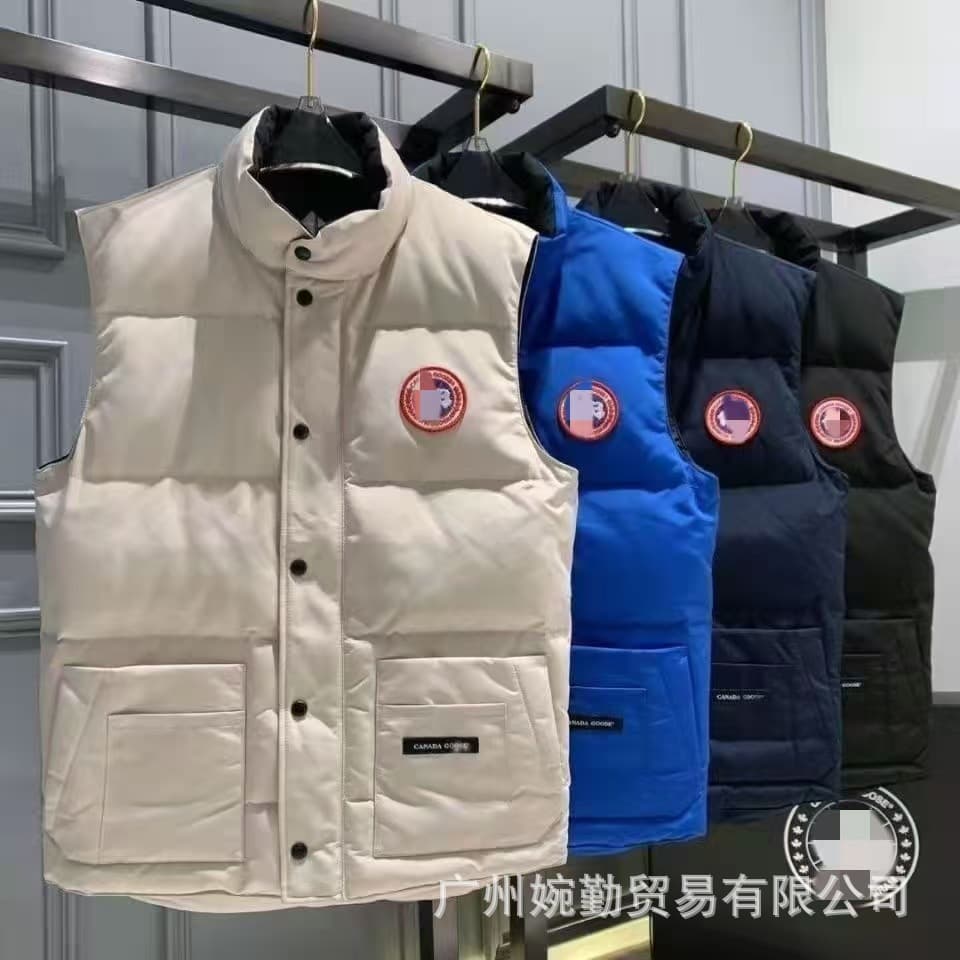 Ready Stock Cross-border Foreign Trade Winter Goose Vest Unisex Sleeveless Vest Same Style Classic Vest Warm Coat