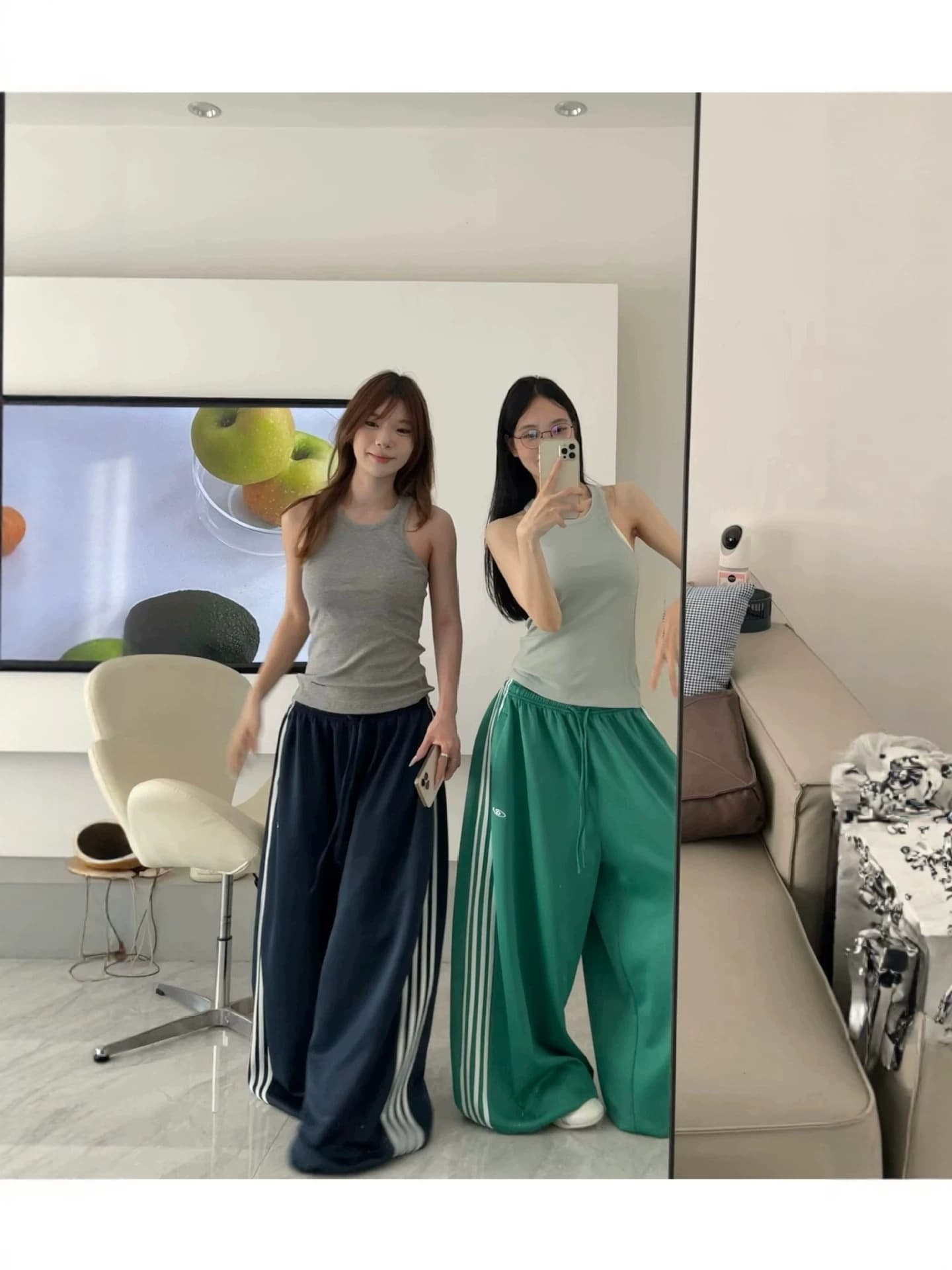 Cross-border Exclusive American Retro Striped Wide-Leg Pants for Women, Relaxed Casual Trousers, Slimming Loose Jazz Dance Pants