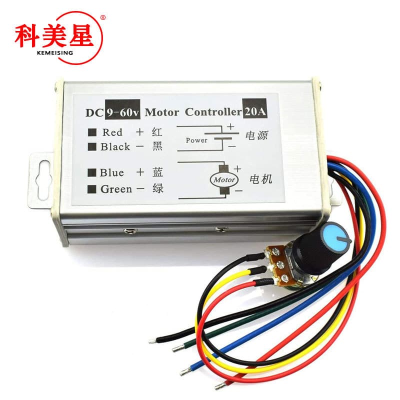 PWM DC Motor Stepless Speed Control, Pulse Width Motor Speed Regulation Switch 9V/12V/24V/48V/60V, Speed Controller 20A