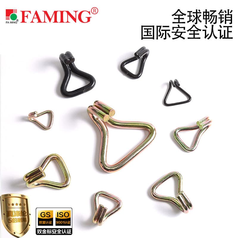 Double Row Steel Hooks Thickened Melting Plastic One-Piece Molding Cargo Tying Hooks Iron Hooks For Trucks And Trailers