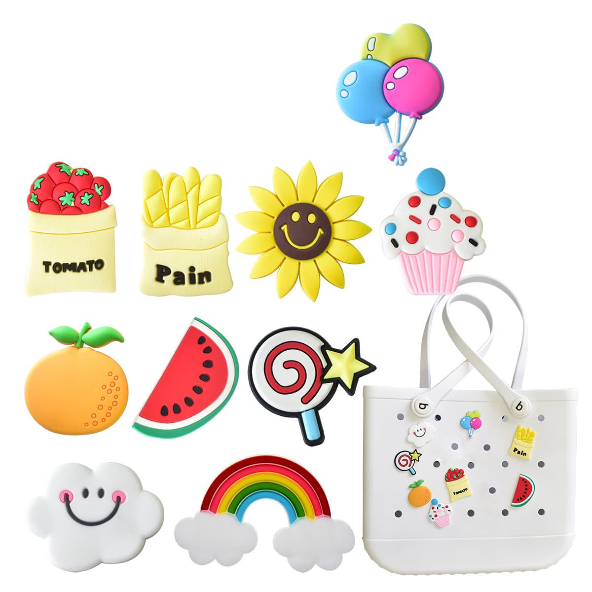 Cross-border Hot Selling Cute Cartoon EVA Hole Bag Accessories Large Size Detachable Beach Bag DIY Decorations