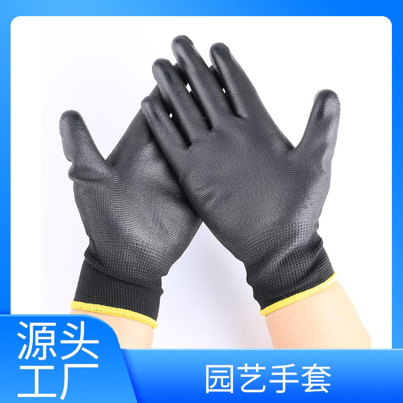 PU coated finger and palm labor protection gloves super wear-resistant nylon gloves nitrile latex gloves construction site gardening non-slip cross-border
