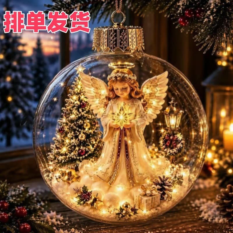 Amazon Cute New Design Portable Christmas Diorama Ornament Christmas Sphere Decoration